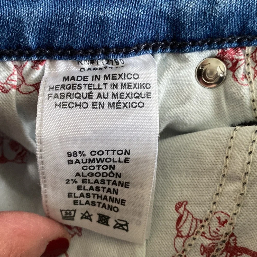 True Religion Halle Mid Rise Super Skinny Stretch no flap Midnight Frost wash - Picture 14 of 16